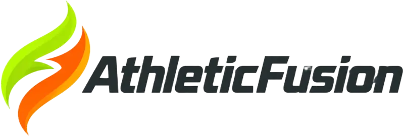 AthleticFusion logo – lime and orange flame symbol